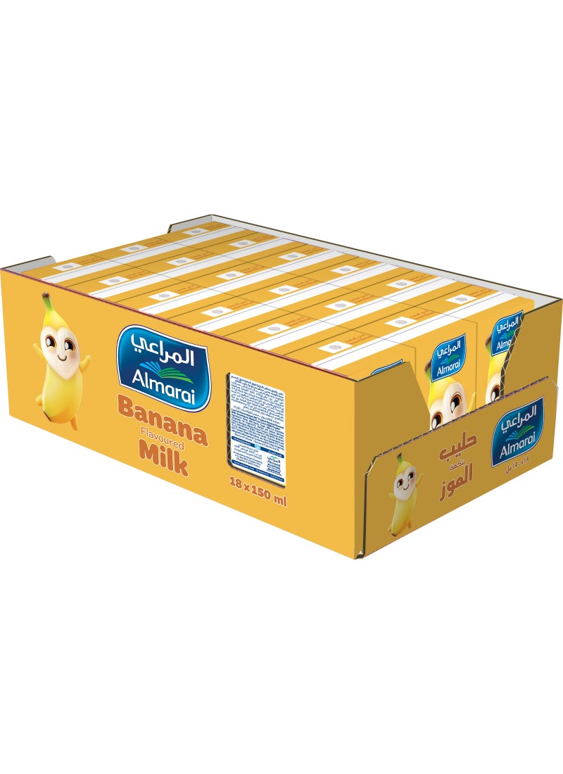 المراعي Uht Milk Banana Nijoom 150ml Pack of 18 - Image 1