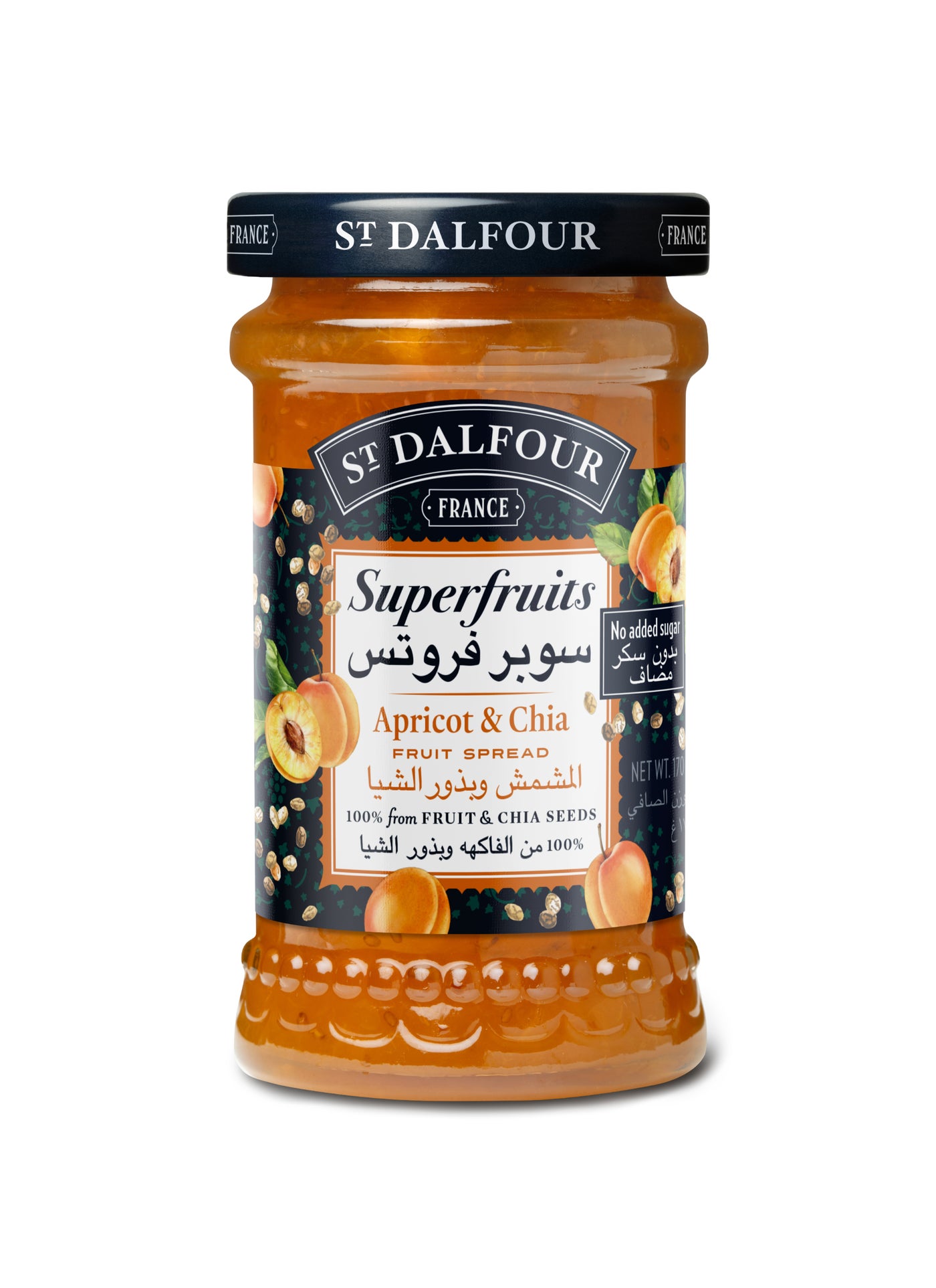 St.Dalfour Apricot & Chia Fruit Spread 170grams