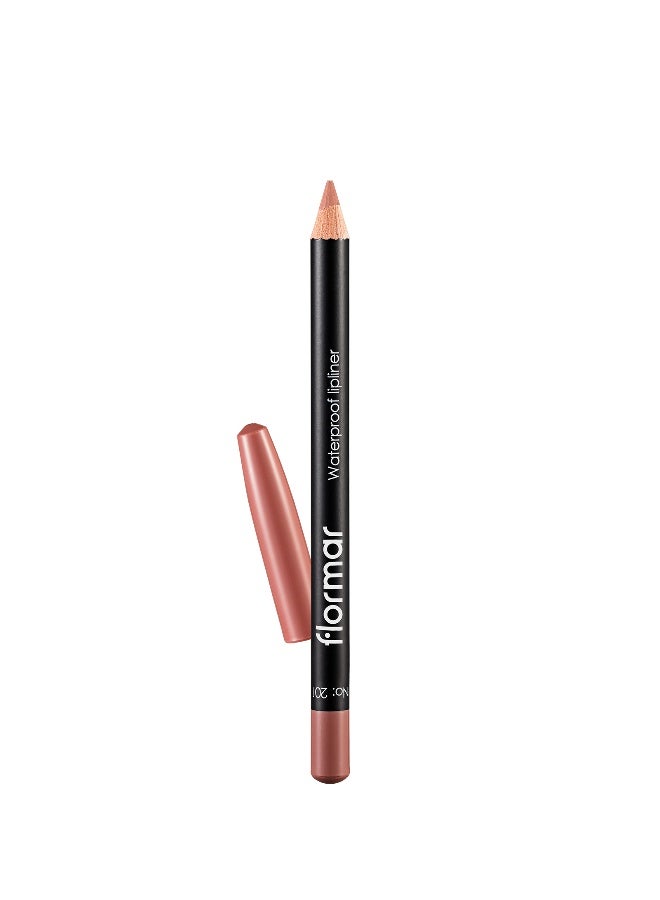 flormar Waterproof Lipliner – 201 Naturally Nude – Blendable, Long-Wear, Waterproof, Precise Tip, Smooth Naturally Nude - Image 1