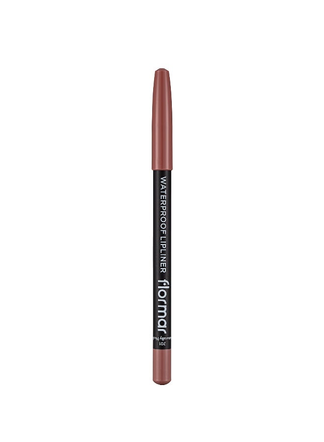 flormar Waterproof Lipliner – 201 Naturally Nude – Blendable, Long-Wear, Waterproof, Precise Tip, Smooth Naturally Nude - Image 2