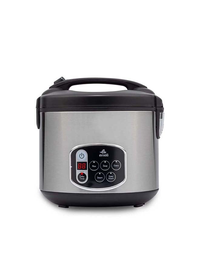 evvoli - Rice and Grain Cooker 5 L 650 W EVKA-RC5005B Silver - Image 1