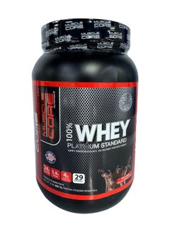 MUSCLE CORE Whey Platinum Standard Chocolate Whey Protein Isolate As Primary Protein Source 24G Protein, 5.8G Bcaas 29 Servings 907g  - Image 1