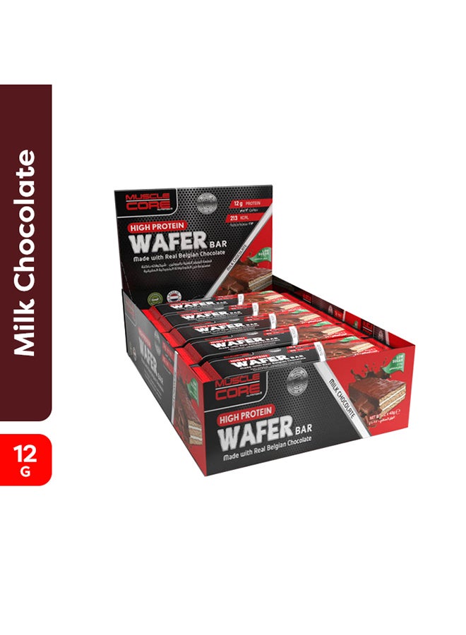 Nutrition High Protein Wafer Bar Milk Chocolate, 12 X 40 Gm