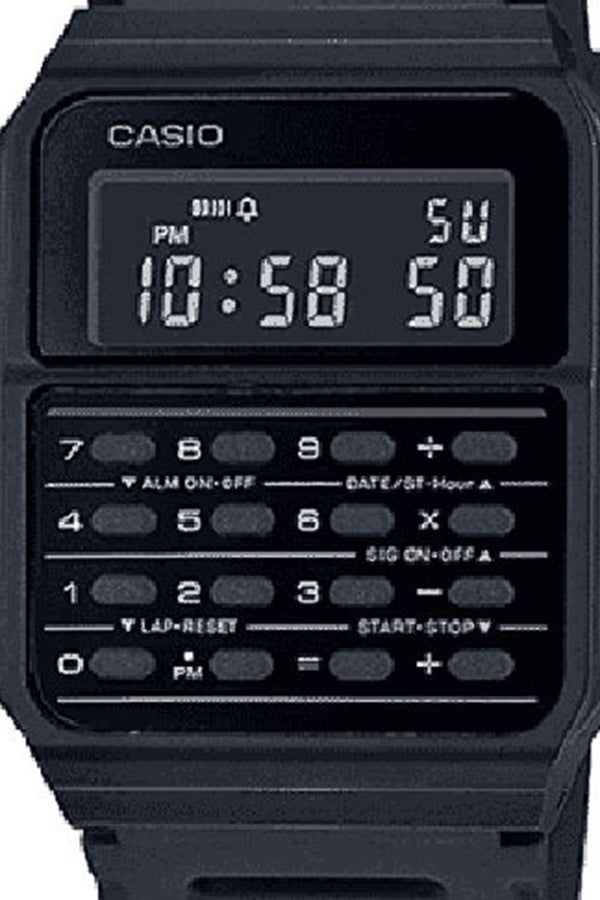 CASIO Men's Calculator Watch Youth Vintage Digital Black Dial Resin BAnd CA-53WF-1BDF - 43 mm - Black - Image 4