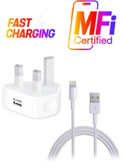 Wall Charger With Lightning Cable White