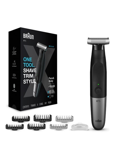 ماكينة حلاقة XT5200 شاملة لتهذيب وإزالة شعر الجسم أسود