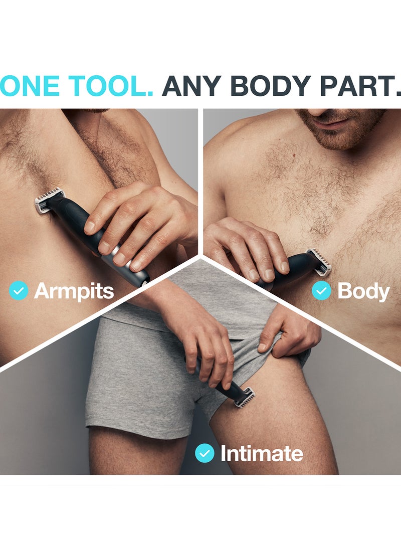 Braun Series XT5 – Beard Trimmer, Shaver and Electric Razor for Men, Body Grooming Kit for Manscaping, Durable One Blade, One Tool for Stubble, Hair, Groin, Underarms, XT5100 Black/Silver - Image 2