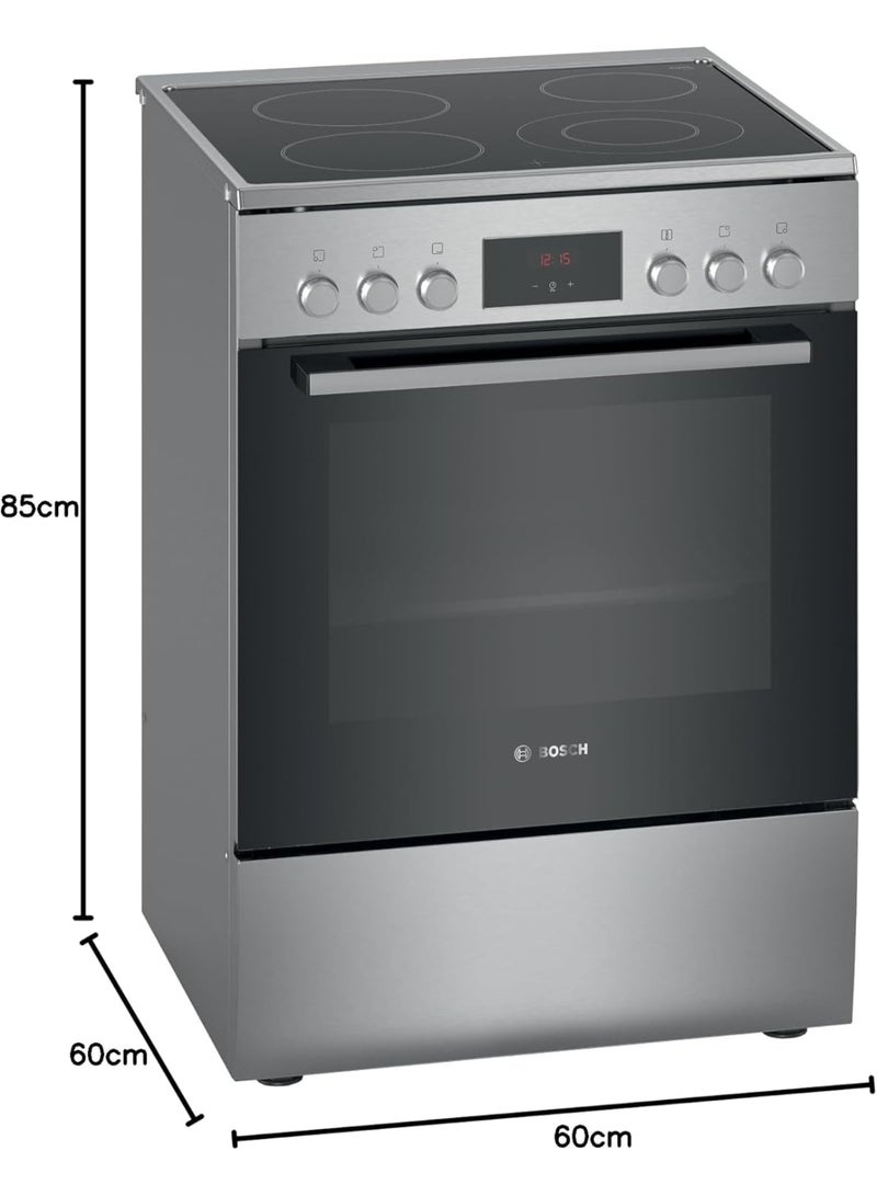 BOSCH Electric Range Cooker, 60 cm, with 3,000W Power Elements HKQ38A150M Stainless Steel  - Image 2