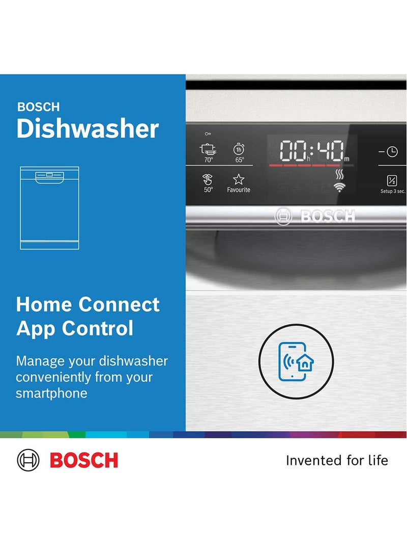 BOSCH - Freestanding Dishwasher, 60 cm, with Flexible Loading, Silence Plus, HygienePlus Option SMS6ECI38M Silver - Image 1