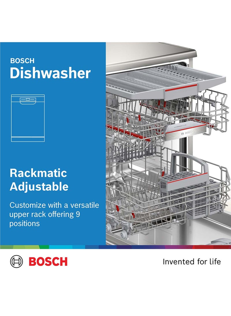 BOSCH Freestanding Dishwasher, 60 cm, with Flexible Loading, Silence Plus, HygienePlus Option SMS6ECI38M Silver  - Image 4