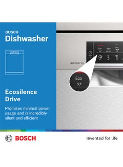 BOSCH Freestanding Dishwasher, 60 cm, with Flexible Loading, Silence Plus, HygienePlus Option SMS6ECI38M Silver  - Image 3