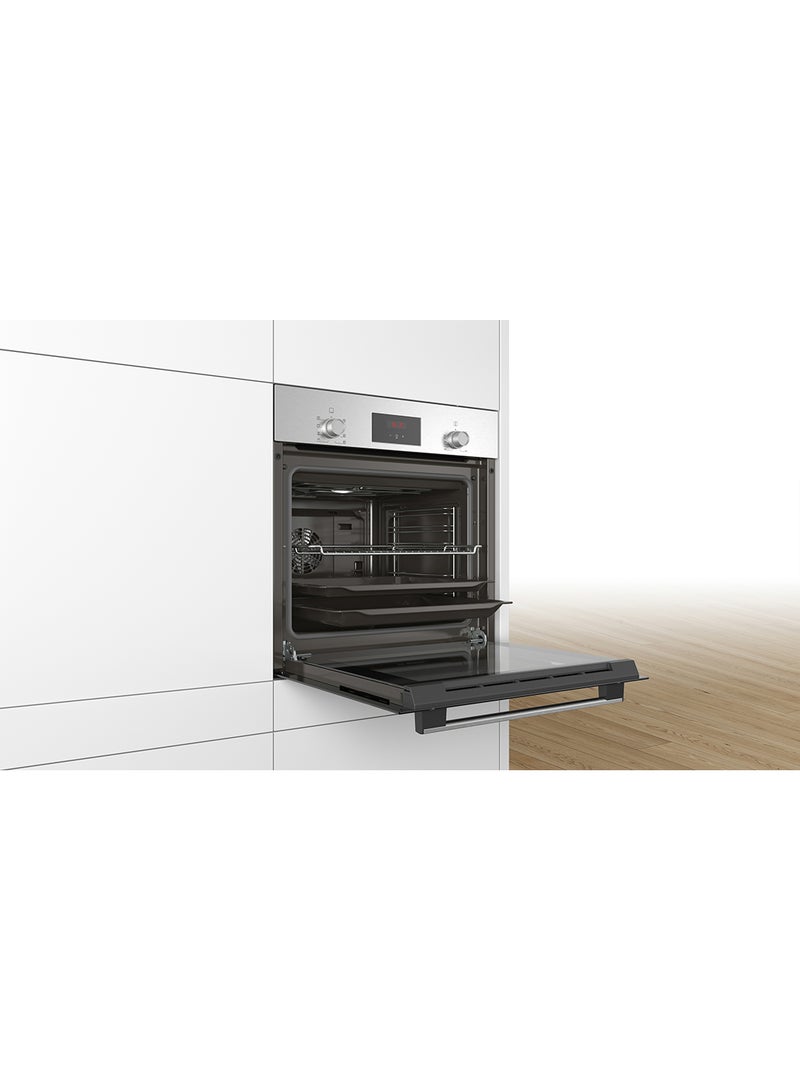 BOSCH Built-In Oven with Top/Bottom Heat and Cleaning Assistance, 60 cm HBF113BR0M Stainless Steel - Image 3