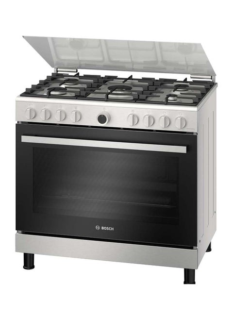 Gas Range Cooker, 90 cm, with High Output Burner HGV1D0V50M Stainless Steel