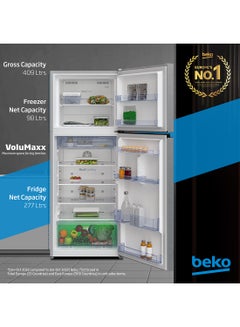 Refrigerator 409 Liters Gross(375 Net), Double Door, Top Mount, Silver colour, low noise, NeoFrost Dual Cooling, CoolRoom, 10 yrs Warranty on  Pro Smart Inverter Compressor, Harvest fresh, 409 L RDNT401XS Grey/Silver - pnsku/N51698942A/45/_/1735286365/a27ae787-7c39-4a7f-bb5d-062231e9110f