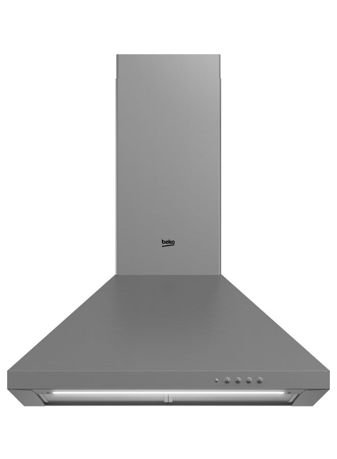 Beko Pyramid Hood 60 Cm 3 Speeds Carbon Filters CWB6441XN Stainless steel  - Image 1