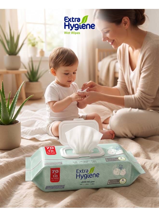 Hygiene 80 Piece Baby wet Wipes fo Senstive skin  -3 pack - Image 4