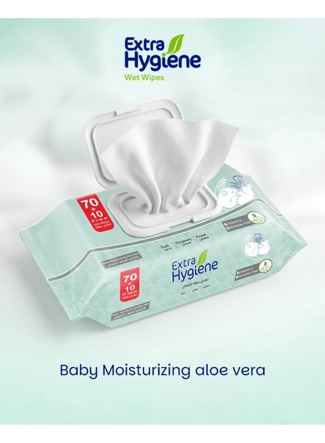 Hygiene 80 Piece Baby wet Wipes fo Senstive skin  -3 pack - Image 2
