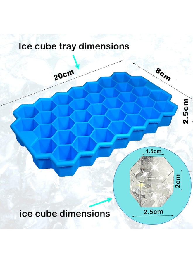 Professional Chef 37-Slot Honeycomb Shape Ice Cube Tray Multicolour 20.5 x 12 x 2.5cm  - Image 2