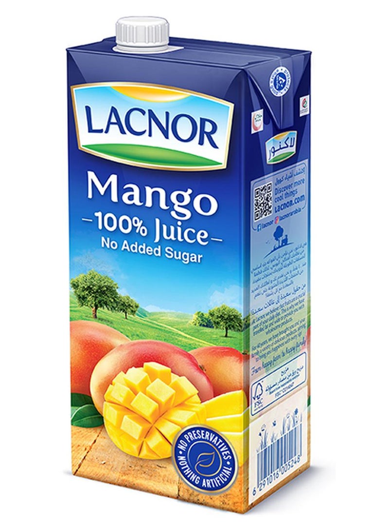 Lacnor Essentials Mango 100 Percent Juice With No Added Sugar Mango 1Liters - Image 1