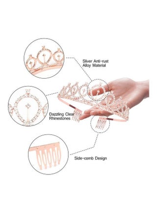Rose Gold Birthday Girl Sash and Birthday Crown Kit - view 2