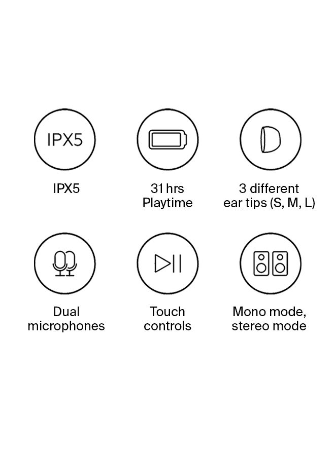 belkin - Belkin Wireless Earbuds, SoundForm Rise True Wireless Bluetooth 5.2 Earphones with Wireless Charging, IPX5 Sweat and Water Resistant, With Deep Bass for iPhone, Galaxy, Pixel and More - White White - Image 1