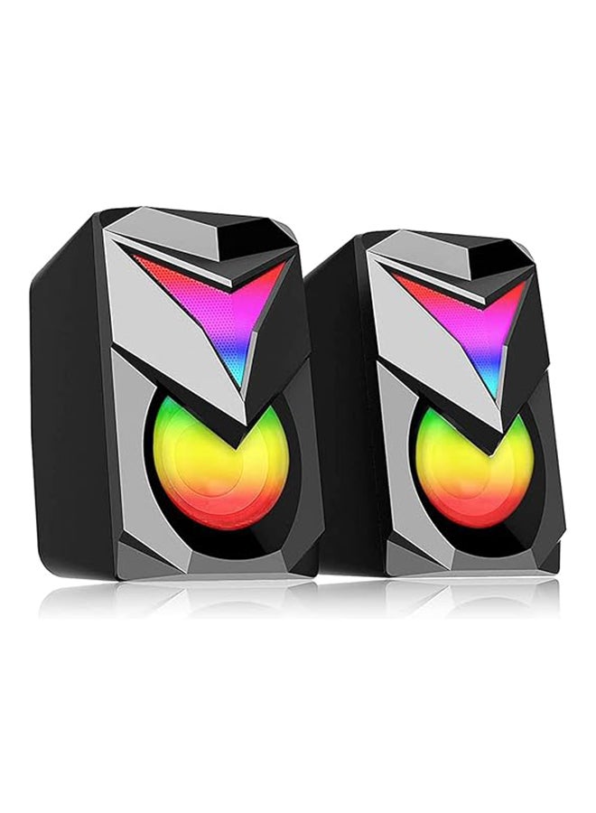REDRAGON GS700 TOCCATA RGB 2.1 Gaming Speaker Subwoofer - Total Power 11W - Materials Plastic + Wooden - USB Powered+3.5mm Cable  - Image 5