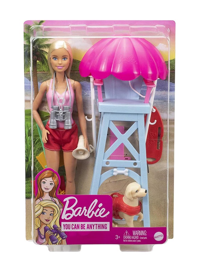 Barbie Life Saver Set Blonde Lifeguard Fashion Doll And Playset Multicolor 3+ Years 2.4 x 5 x 12.8cm - Image 2