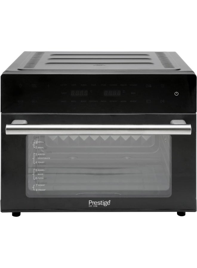 Prestige Air Oven, Digital With Timer, 50-60Hz, 21 Preset Programs, One Touch Panel Display, Full Stainless Steel. Body In Black "Min 1 year manufacturer warranty" 30 L 1800 W PR81515 Black  - Image 2