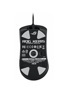 أسوس ROG Keris Wired Lightweight FPS Gaming Mouse, 16,000 DPI Optical Sensor, 7 Programmable Buttons, RGB Lighting, Ergonomic, PBT Polymer L/R Keys, Swappable Switches  - Image 5