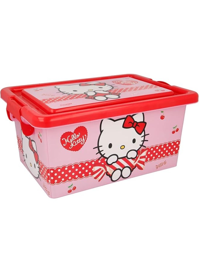 Sanrio - Hello Kitty Cherry Jam Plastic Storage Container Multicolour 3.7Liters - Image 1