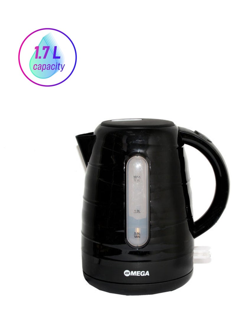 MEGA Electric Kettle 1.7 L 2200 W MK-76 Black/White  - Image 1