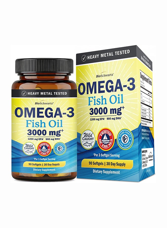 BioSchwartz Bio schwartz Omega 3 Fish Oil 1200mg EPA 900mg DHA 90 Capsules - Image 1