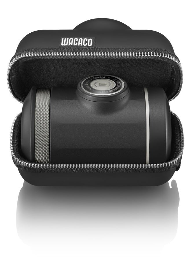 PicoPresso World's Most Compact Double Espresso Coffee Maker | Works with Ground Coffee -  Black Black