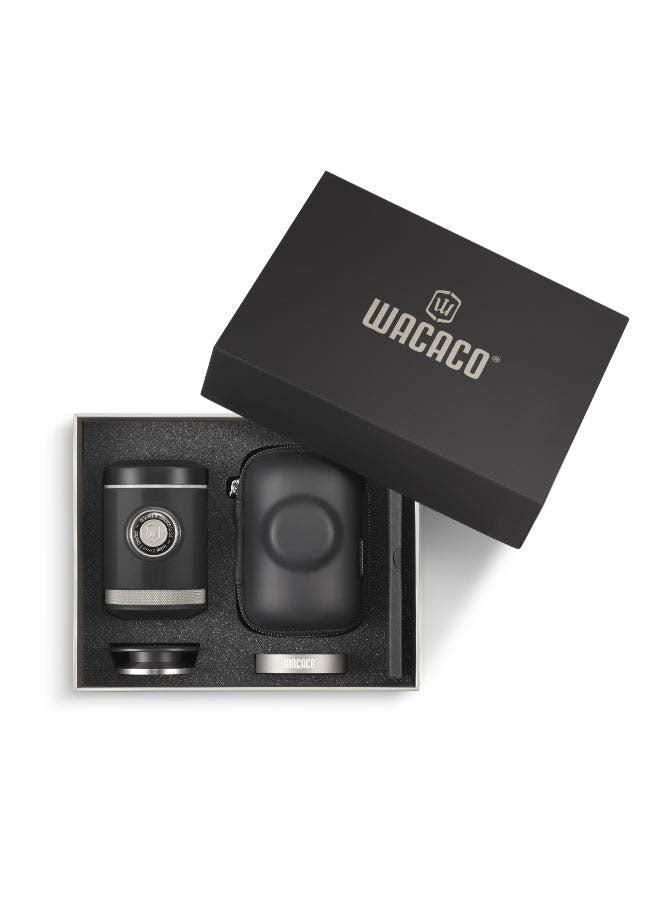WACACO PicoPresso World's Most Compact Double Espresso Coffee Maker | Works with Ground Coffee -  Black Black  - Image 4