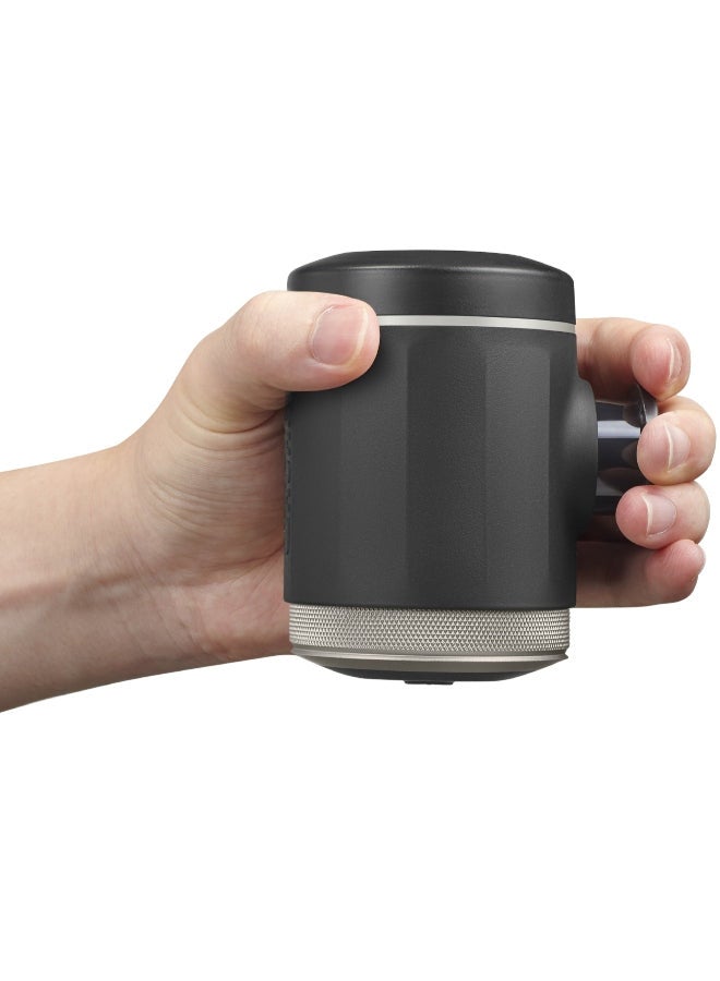PicoPresso World's Most Compact Double Espresso Coffee Maker | Works with Ground Coffee -  Black Black