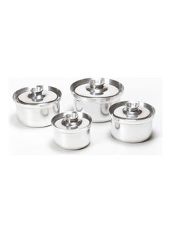 Top Chef 4-Piece Aluminium Cookware Pot Set Silver 18cm  - Image 1