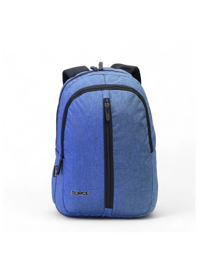 FORCE - Front Zip Backpack Blue - Image 1