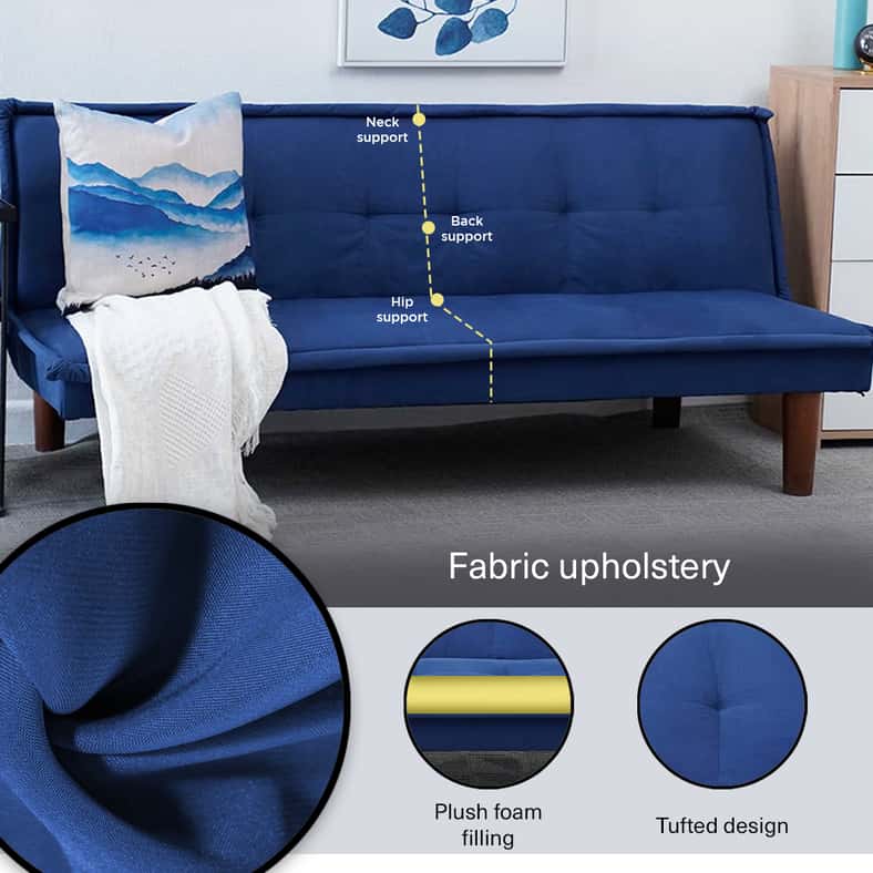 Pan Home CALDO SOFA BED Blue 160x87x69cm - Image 5