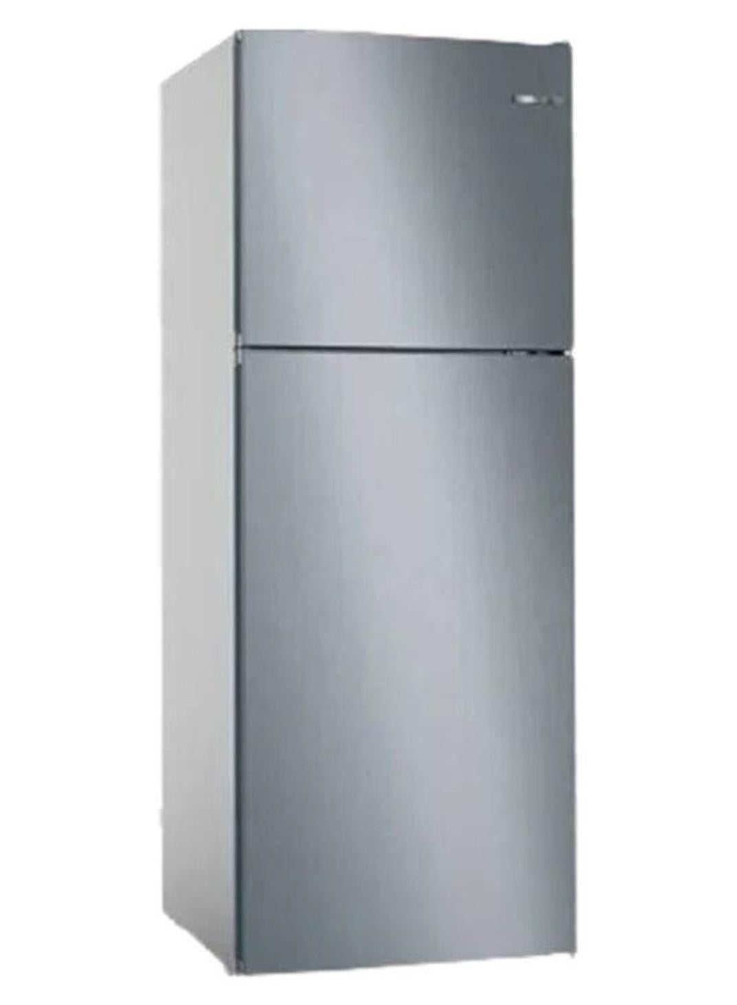 Bosch Series 4 Refrigerator, 453 L with freezer at top 186x70cm Stainless steel, KDN55NL2E8 silver