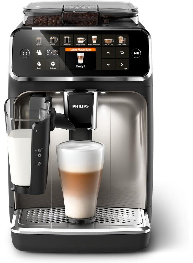 Philips 5400 Series  Fully Automatic Espresso Machine 1.8 L 1500 W EP5447/90 Deep Black Matte/Silver Chrome 1.8 L 1500 W EP5447/90 Deep Black Matte/Silver Chrome - Image 1