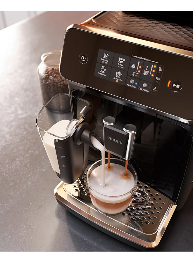 Philips Fully Automatic Espresso Machine Series 2200 - 3 Beverages, LatteGo Technology, Touch Display, 1.8 L 1500 W EP2231/43 Black