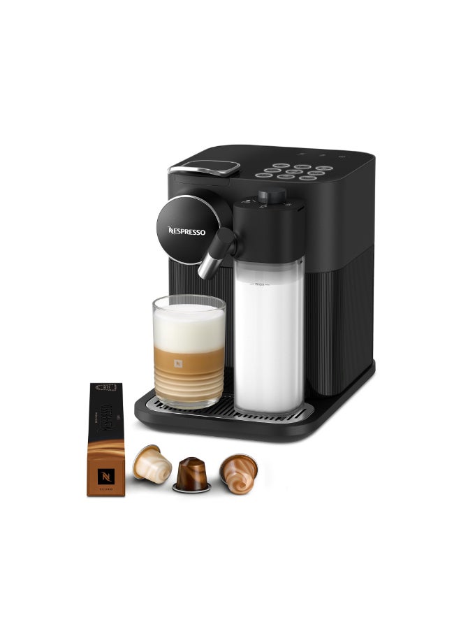 نسبرسو نسبريسو جران لاتيسيما F531 ماكينة تحضير القهوة بالكبسولات، مع تقنية رغوة الحليب الأوتوماتيكية المدمجة للكابتشينو واللاتيه، 1.3 لتر، ضغط 19 بار، أسود 1.3 L 1400 W F541-ME-BK-NE أسود - Image 1