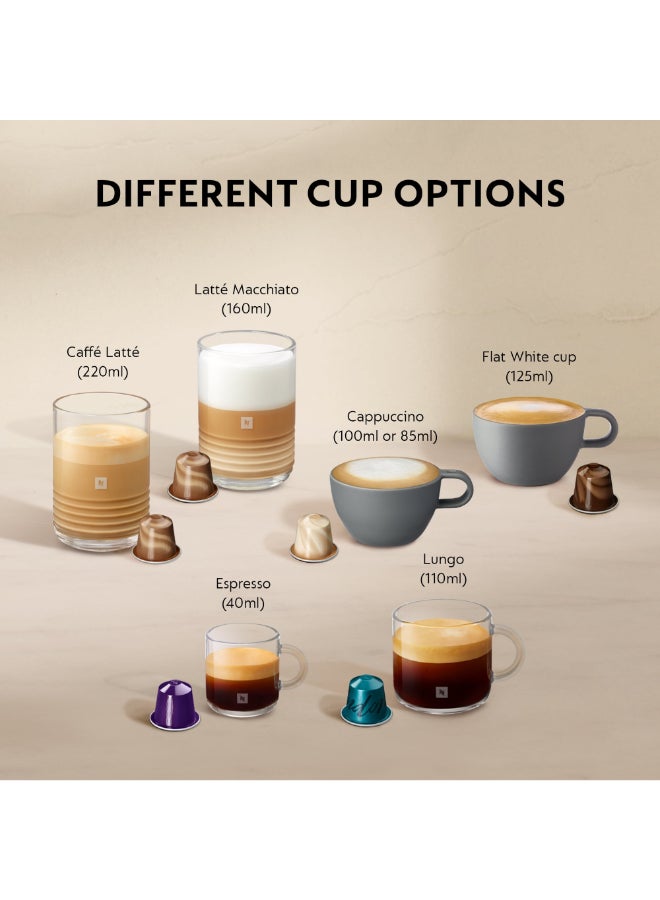 نسبرسو نسبريسو جران لاتيسيما F531 ماكينة تحضير القهوة بالكبسولات، مع تقنية رغوة الحليب الأوتوماتيكية المدمجة للكابتشينو واللاتيه، 1.3 لتر، ضغط 19 بار، أسود 1.3 L 1400 W F541-ME-BK-NE أسود - Image 3