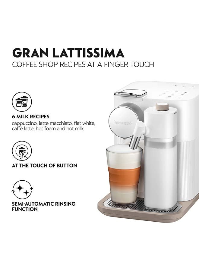 Nespresso - Nespresso Original Gran Lattissima White, Coffee Machine 1.3 L 1400 W F531-ME-WH-NE White - Image 1