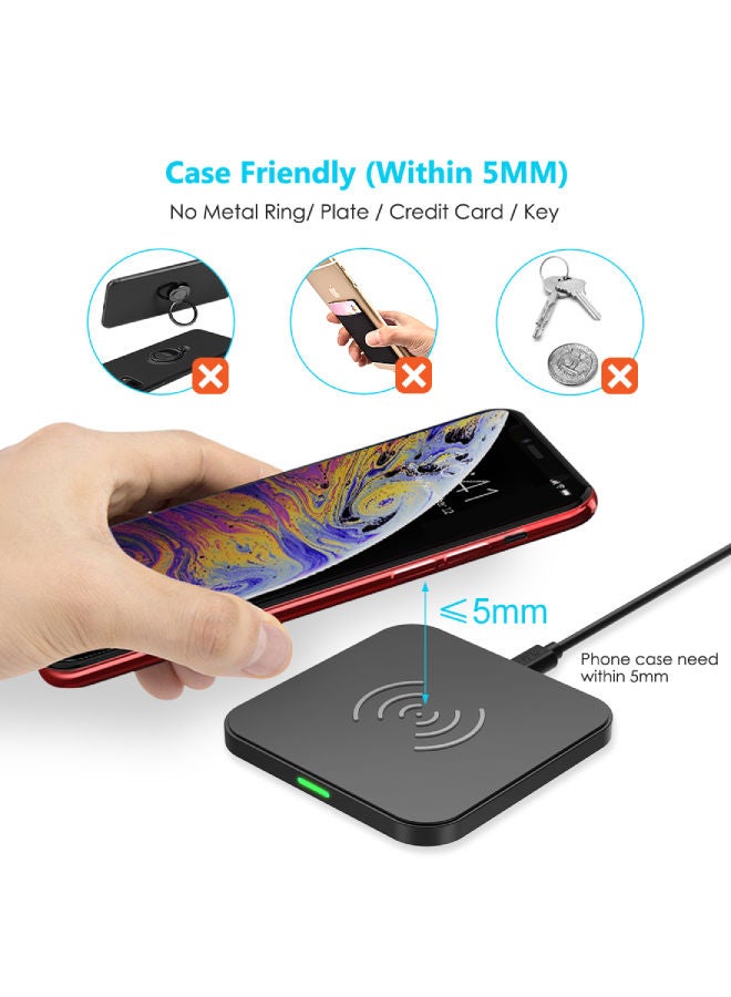 CHOETECH Fast Wireless Charging Pad 10W Black - Image 5