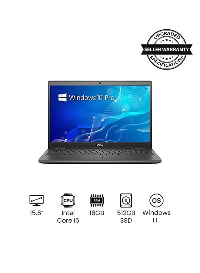 DELL - Latitude 3510 Business And Professional (Upgraded Version) Laptop With 15.6-Inch HD Display, 10th Gen Core i5-10210U Processer/16GB RAM/512GB SSD/Intel UHD Graphics 620/Windows 11 /International Version English Black - Image 1
