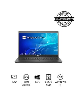 Latitude 3510 Business And Professional (Upgraded Version) Laptop With 15.6-Inch HD Display, 10th Gen Core i5-10210U Processer/16GB RAM/512GB SSD/Intel UHD Graphics 620/Windows 11 /International Version English Black - pnsku/N51871056A/45/_/1741620951/fcb26767-e27d-457a-8e50-9cf5e7d541dc