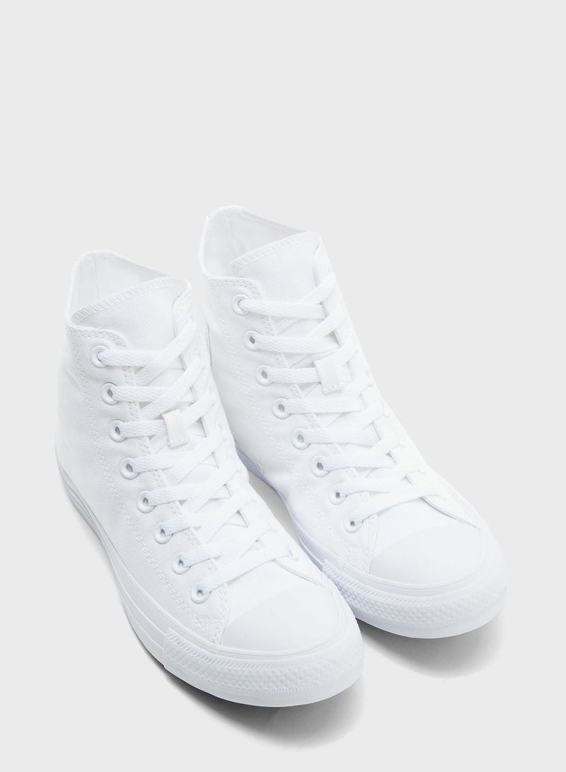 كونفرس Men's Chuck Taylor All Star Mono High Top Sneakers White  - Image 2