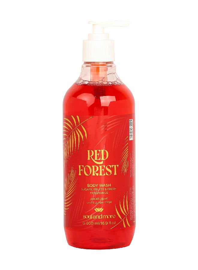 SOUL & MORE - Red Forest Body Wash Red 500ml - Image 1