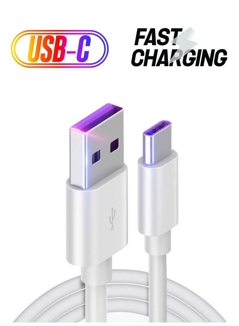 Type C 5A Fast Charging Cable 2meter White  - Image 1